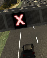 An example of a lane control signal